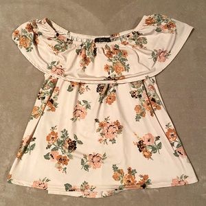 3/$12 Unique Floral Print Top